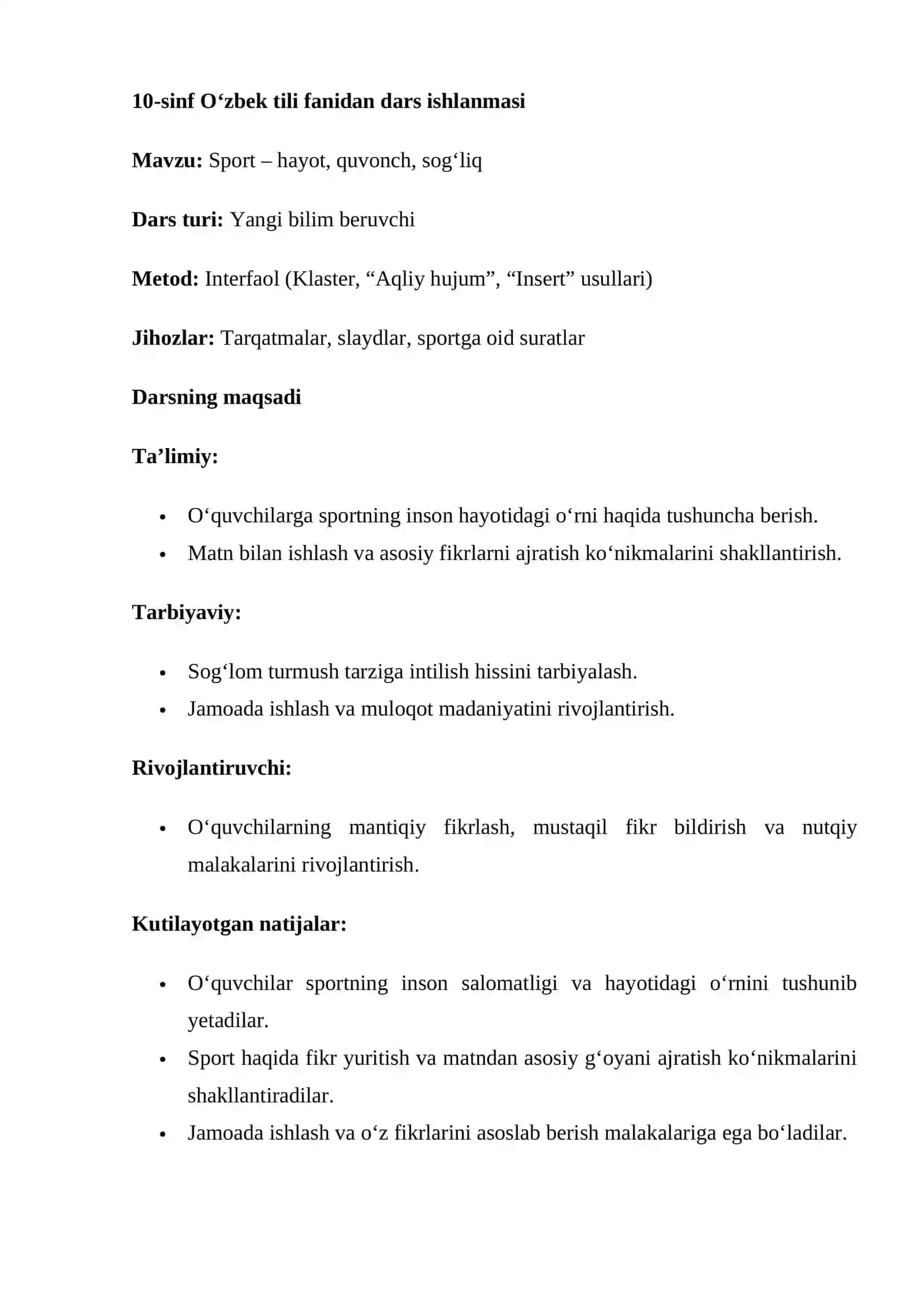 Sport – hayot, quvonch, sog‘liq 2