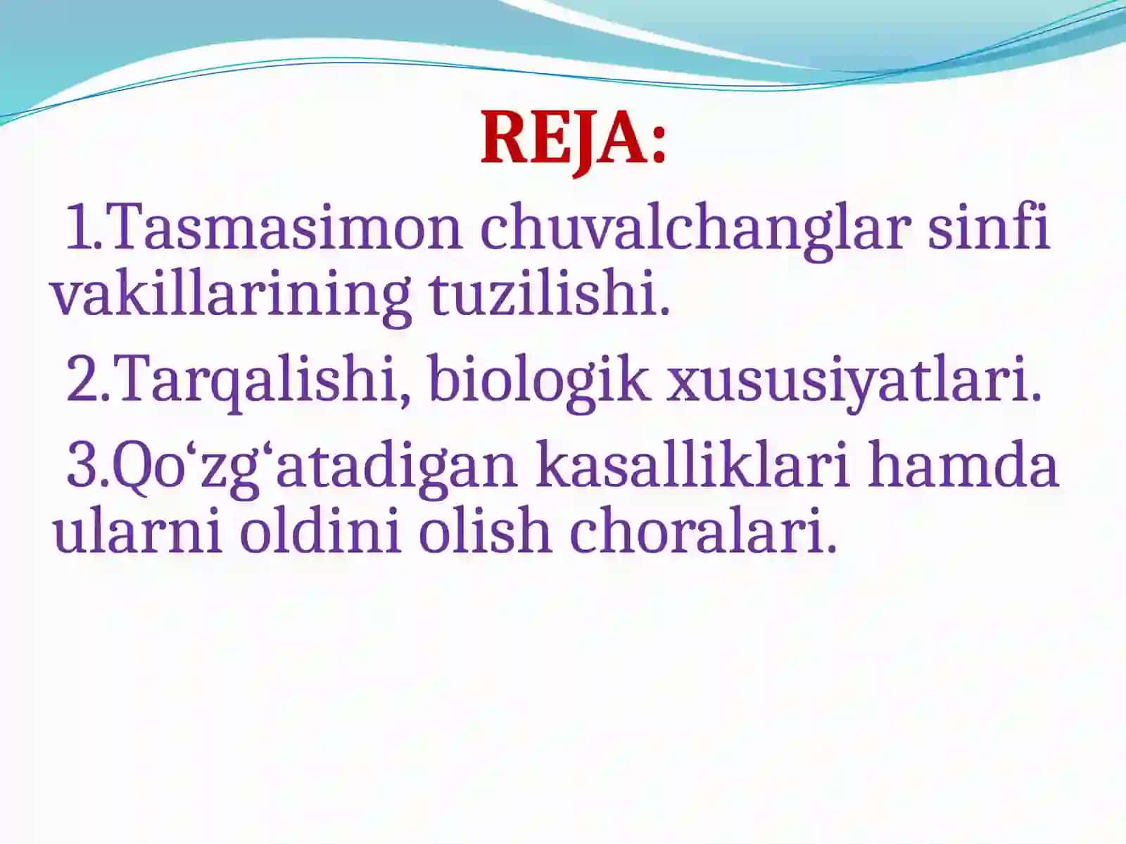 Tasmasimon chuvalchanglar (Cestoda) sinfi 2