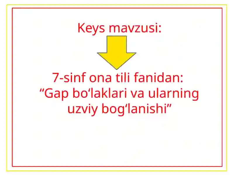 “Gap bo‘laklari va ularning uzviy bog‘lanishi” 2