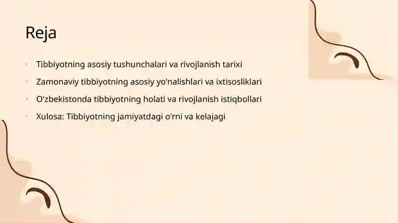 Tibbiyotning Asosiy Tushunchalar va Rivojlanish Tarixi 2
