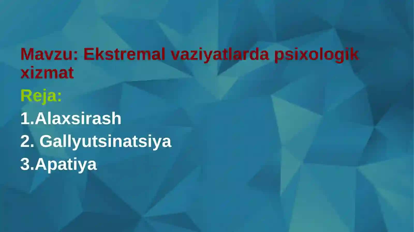 Ekstremal vaziyatlar psixologik xizmat 2
