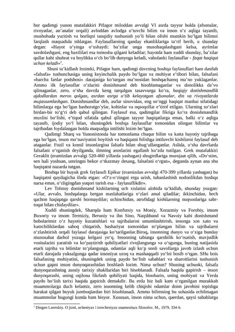 FALSAFANING FAN VA DUNYOQARASHGA OID MOHIYATI 2
