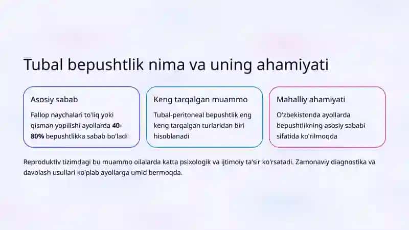 Tubal bepushtlik: tashxislash va davolash tamoyillari 2