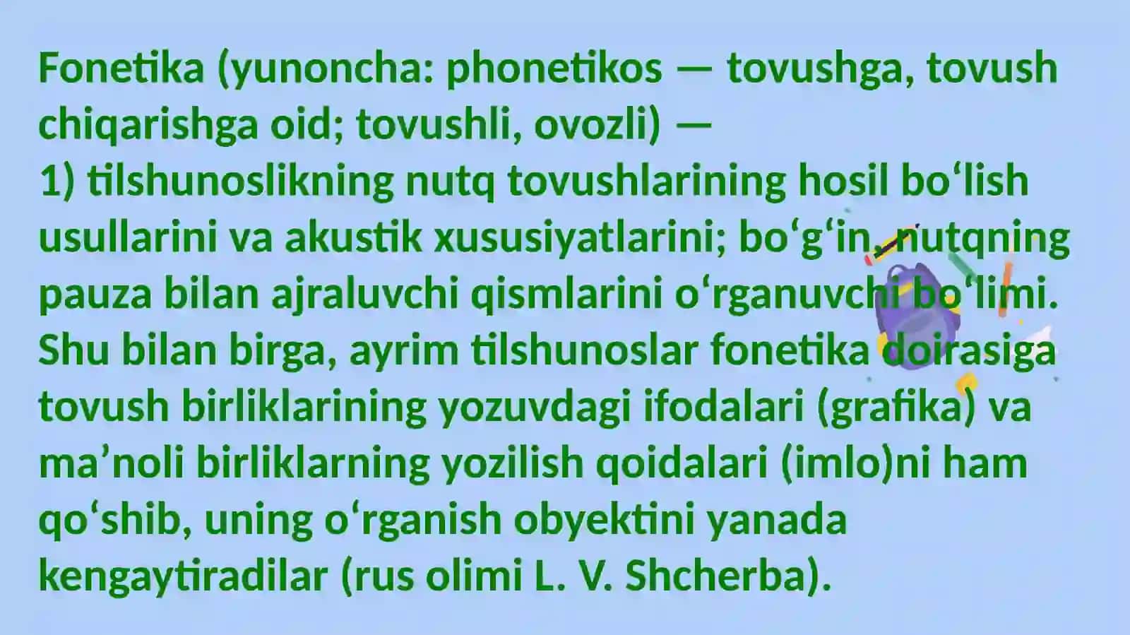 Fonetika, orfoepiya va orfografiyani o'qitish metodikasi 2