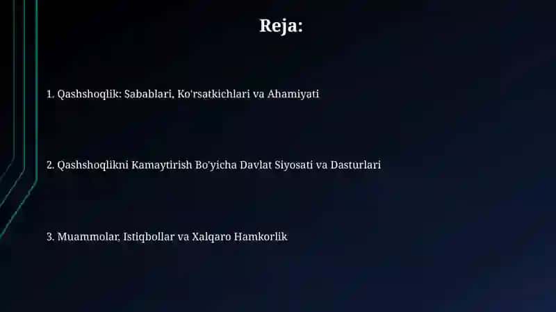Kambagʻallikni qisqartirish. Kambag'allikni qisqartirishdagi chora tadbirlar 2