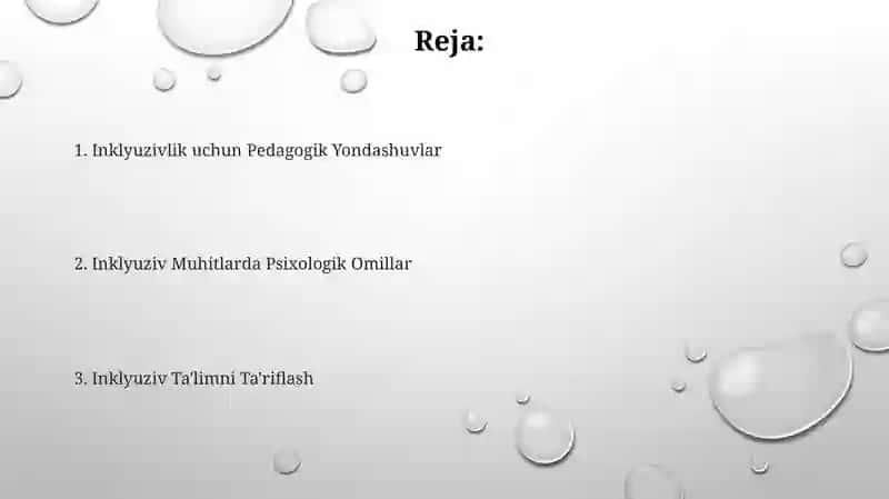 Inklyuziv taʼlimning tashkil etishni pedagogik psixologik asoektlari 2