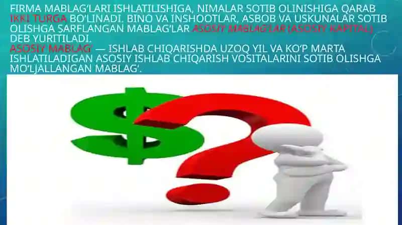 FIRMA MABLAG‘LARI VAXARAJATLARI 2
