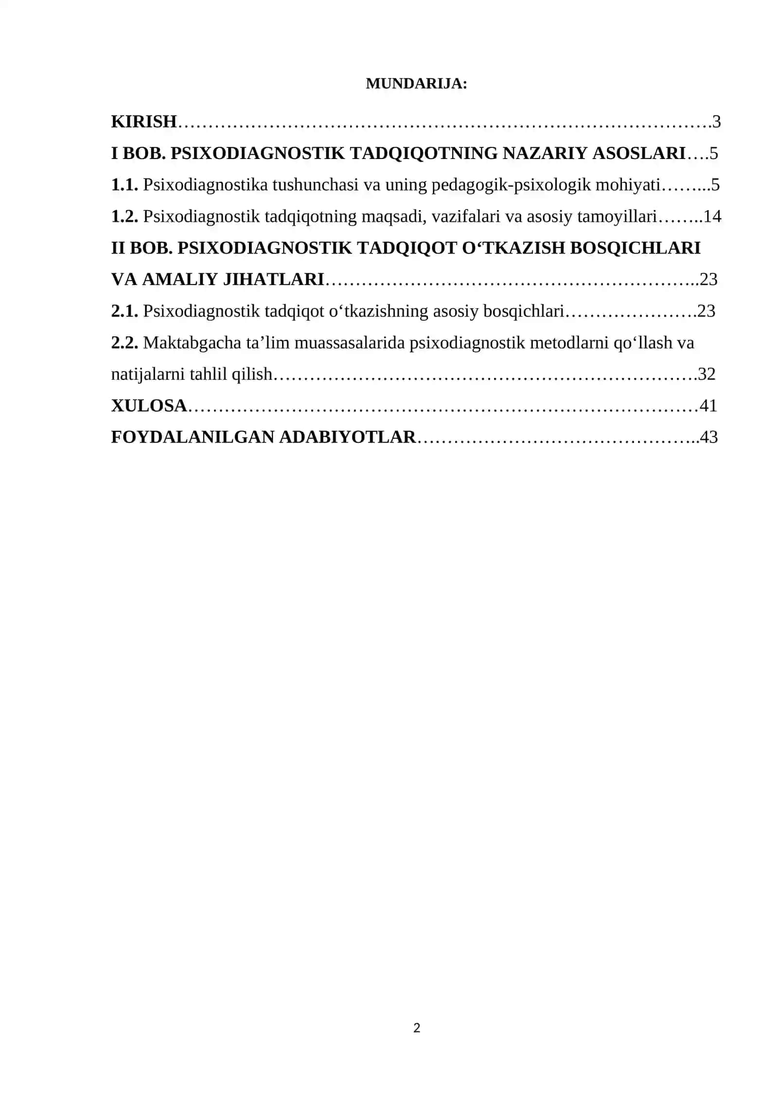 Psixodiagnostik tadqiqot o‘tkazish bosqichlari 2