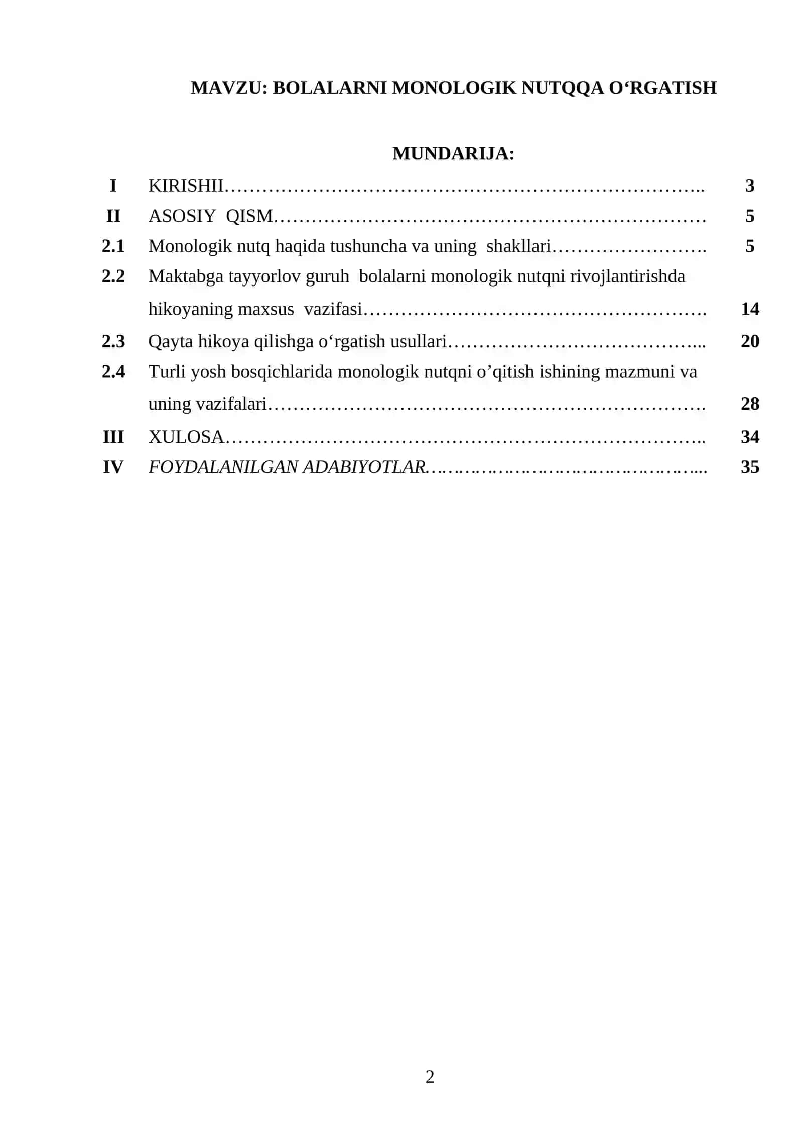 Bolalarni monologik nutqqa oʻrgatish 2