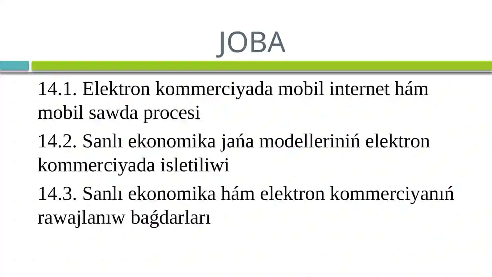 SANLI ELEKTRON KOMMERCIYA HÁM 4.0 INDUSTRIYANIŃ RAWAJLANIW KELESHEGI 2