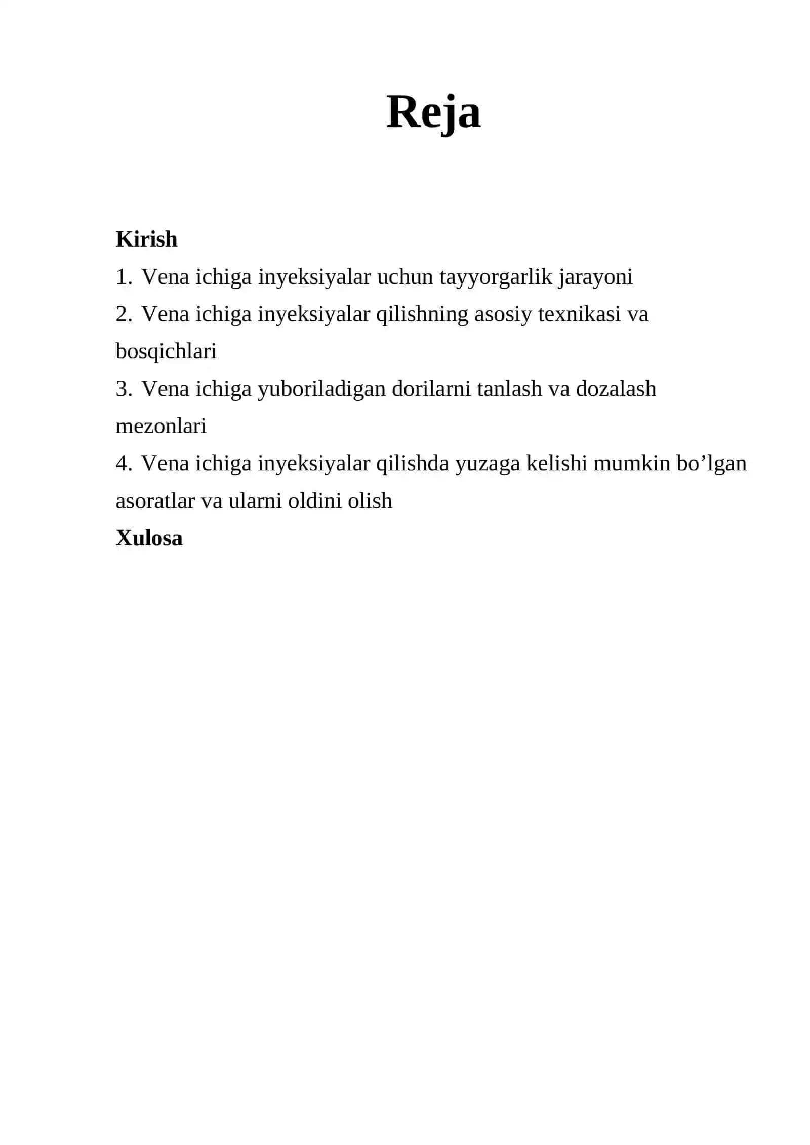 Vena ichiga inyeksiya qilish texnikasi 2
