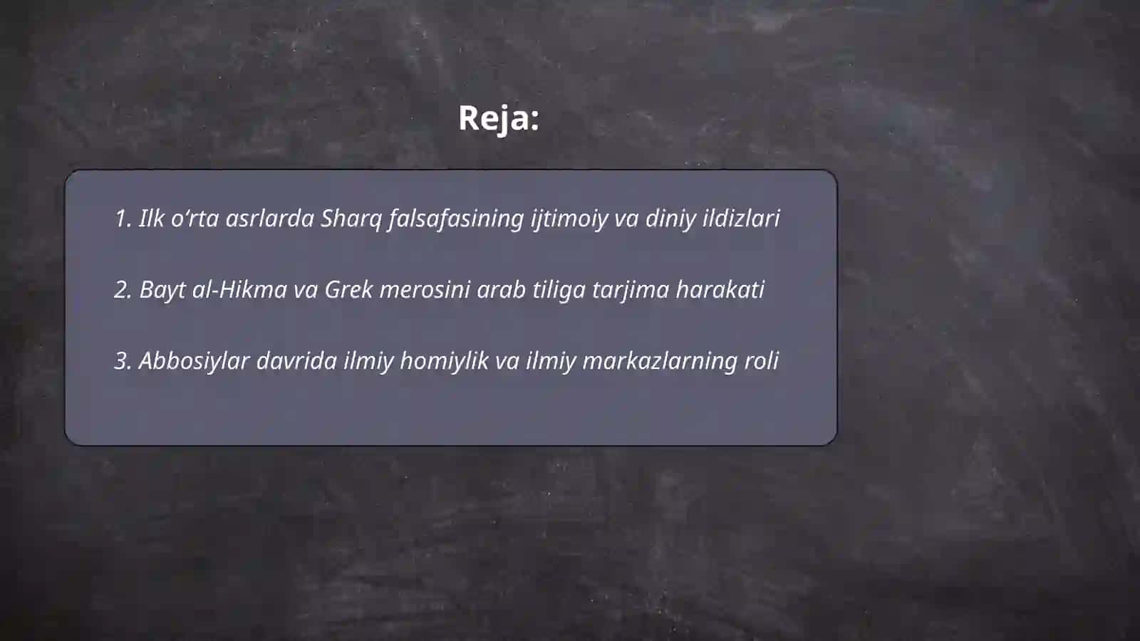 Ilk oʻrtaasrlarda Sharq falsafasi va uygʻonish davri,Oʻrta Sharq falsafasi va uygʻonish davri xususiyatlari 2