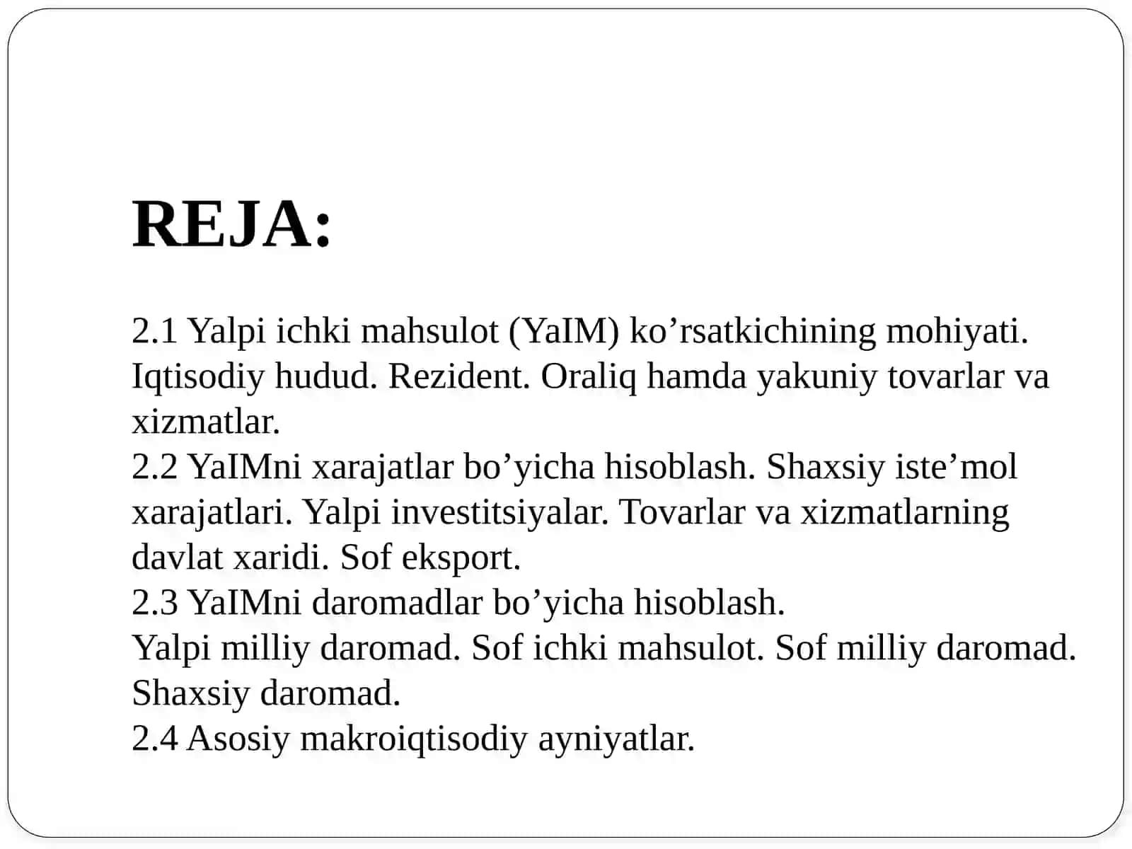 ASIY MAKROIQTISODIY KO’RSATKICHLAR 2