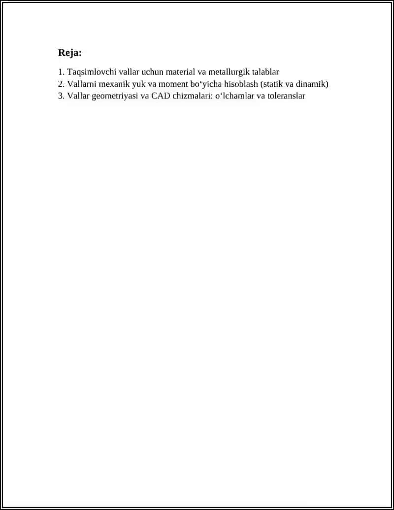 Taqsimlovchi vallarni tayyorlash 2