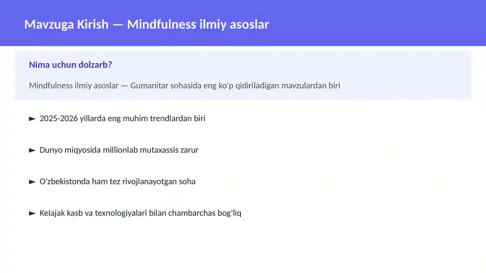 Mindfulness ilmiy asoslar 2