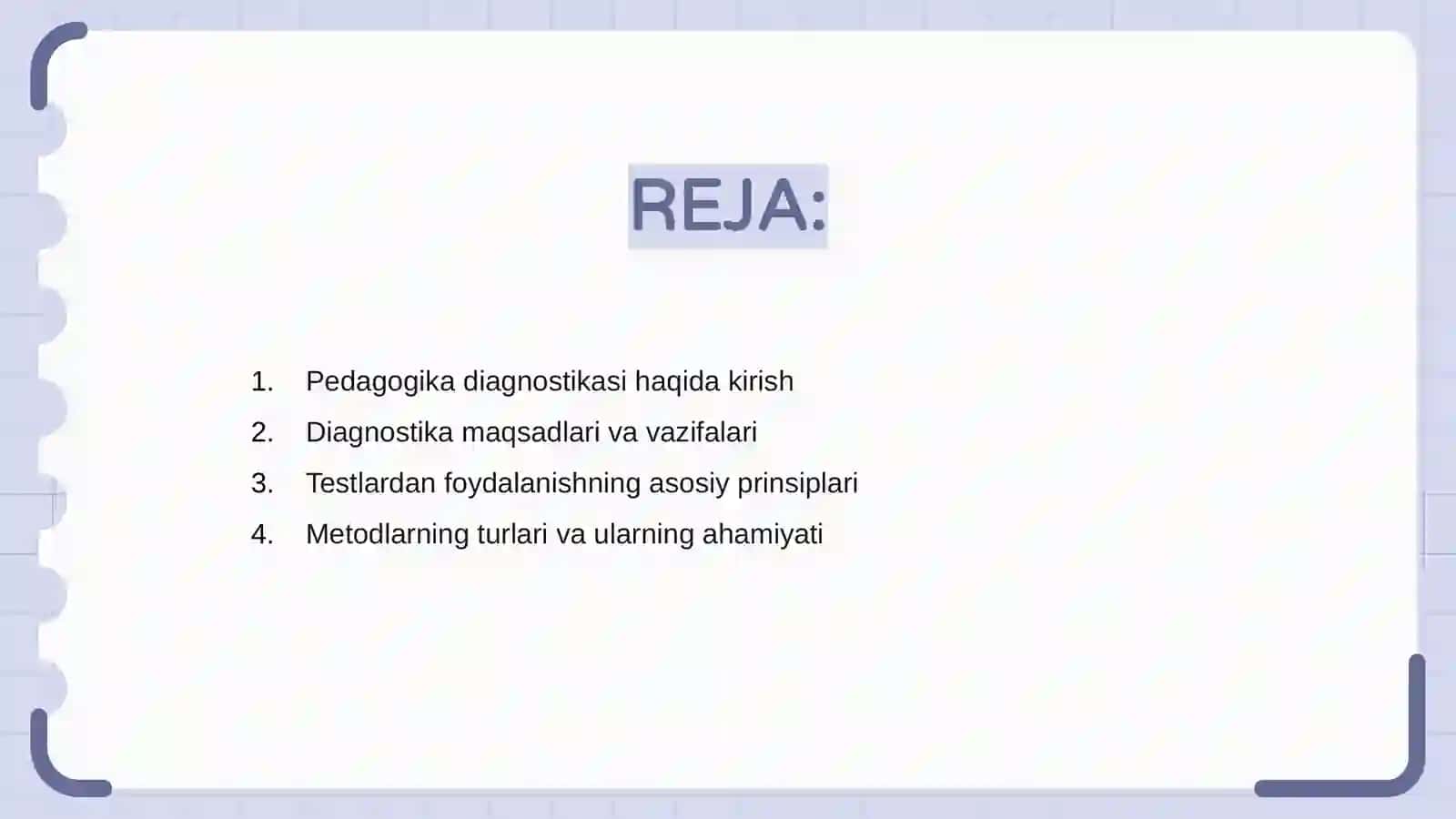 Pedagogika diagnostikasi 2