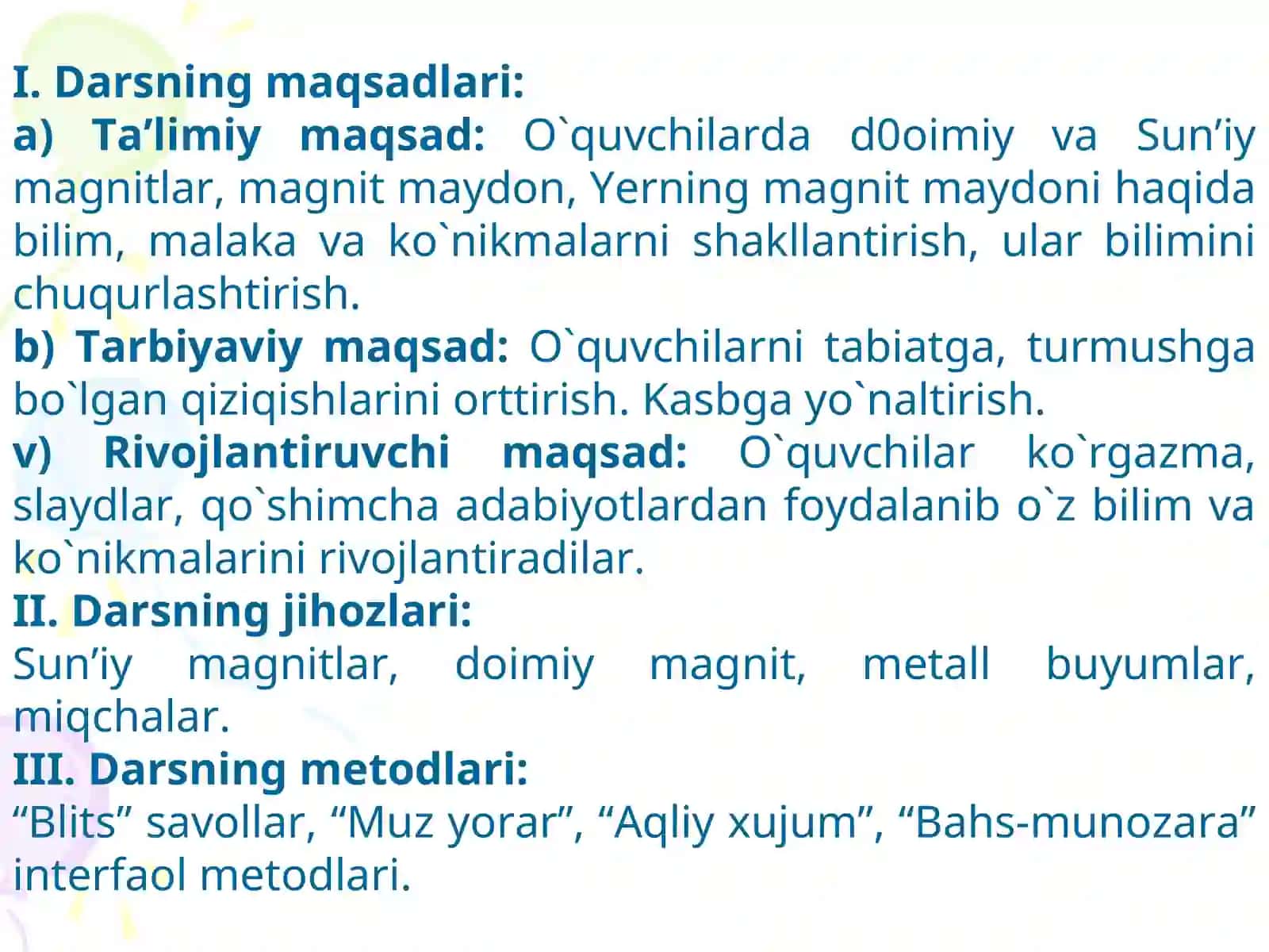 Magnetizm haqida dastlabki ma’lumotlar 2