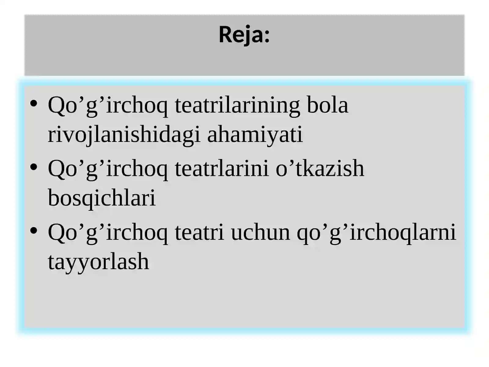 Qo’g’irchoq teatriga tayyorgarlik ko’rish va kerakli jihozlarni tayyorlashgao’rgatish 2