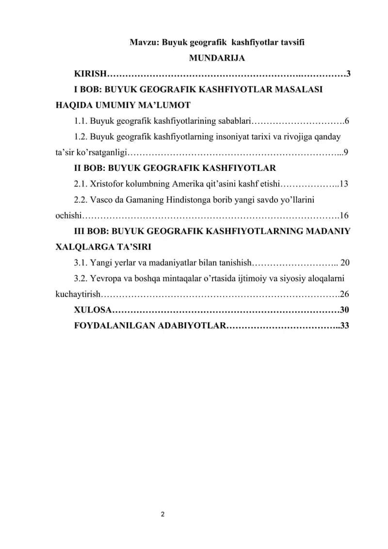 Buyuk geografik kashfiyotlar. 2