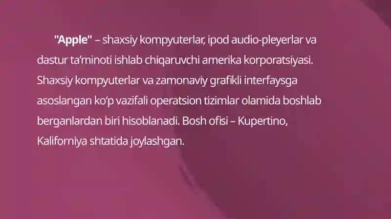 Apple kompaniyasi 2