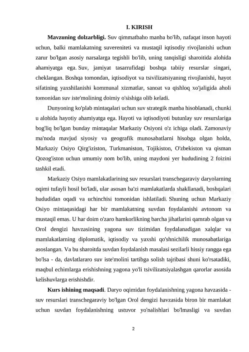 MARKAZIY OSIYODAGI YIRIK SUV HAVZALARI VA ULARNI SHU HUDUDDA O’RNI VA AHAMIYATI.docx 2