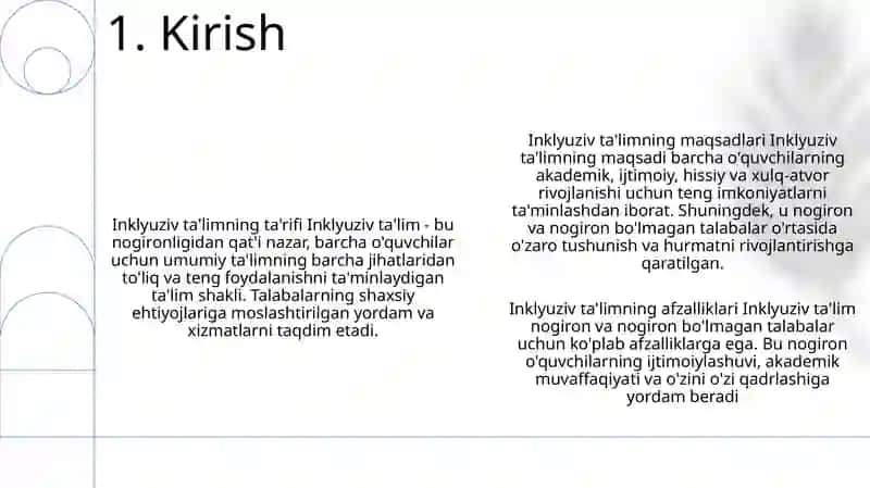 Inklyuziv Ta'Limning Predmeti Obyekti Tamoyillari Maqsad Va Vazifalari 2