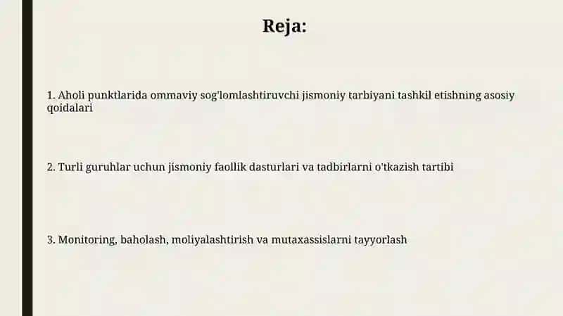 Aholi turar joylarda ommaviy sog‘lomlashtirish jismoniy tarbiyasini tashkil qilish 2