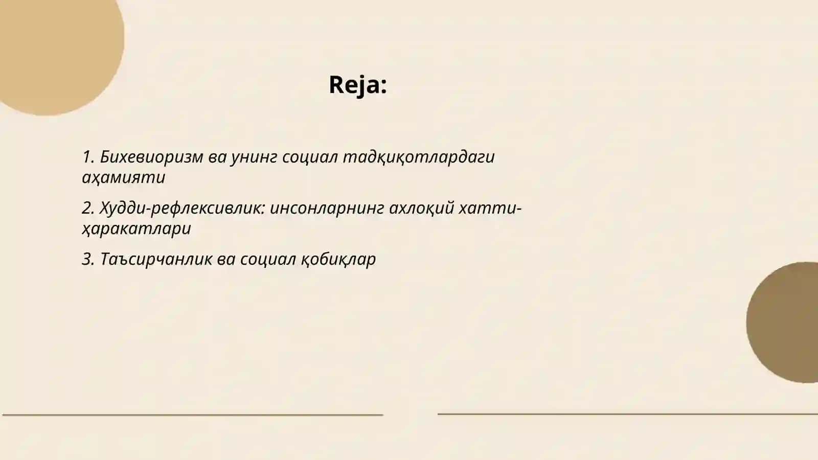 Бихевиористик йуналиш сатсиал тадкикотлар йуналишида 2