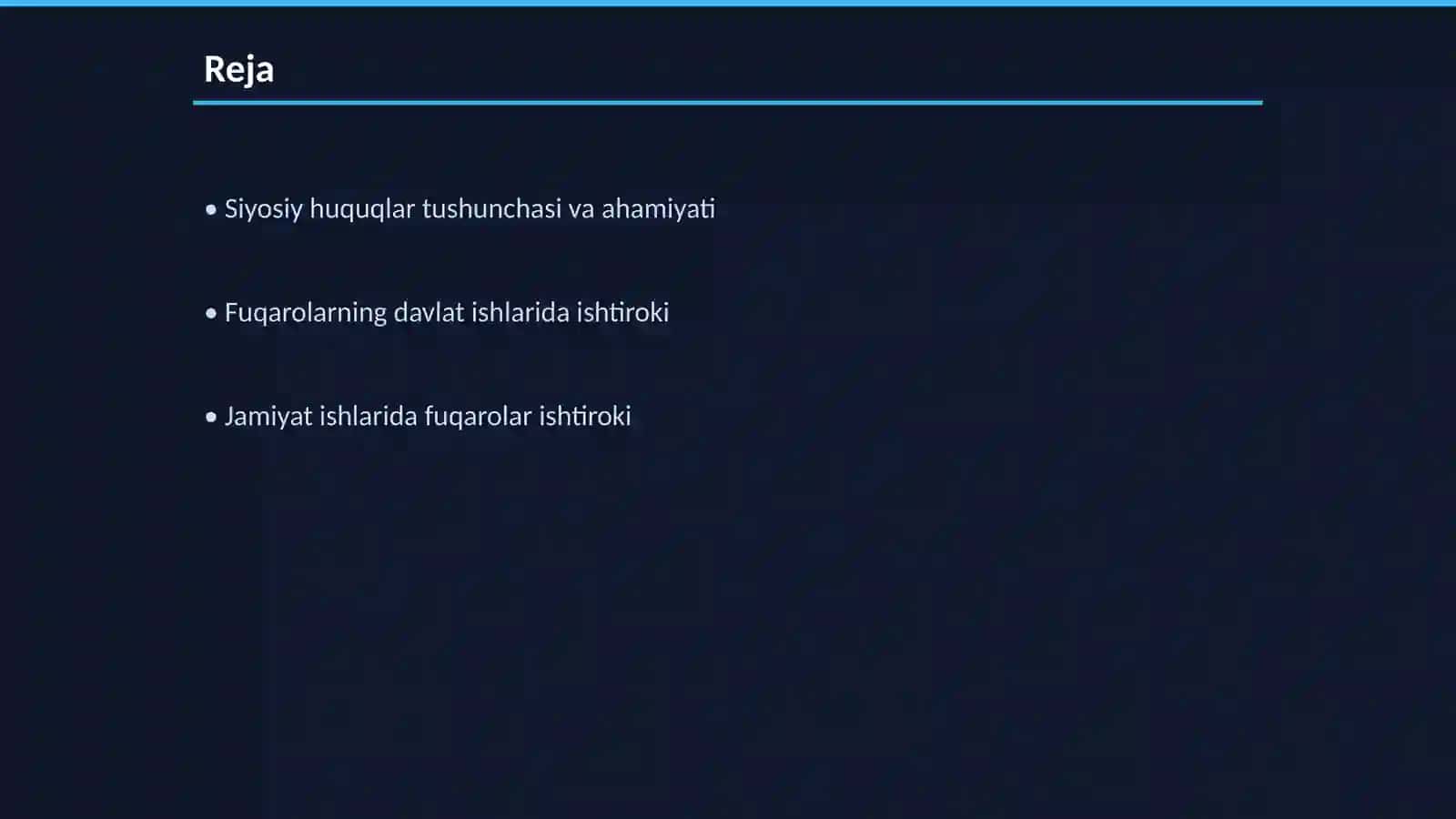 Siyosiy huquqlar Fuqarolarning davlat va jamiyat ishlarida ishtirok etish huquqi 2