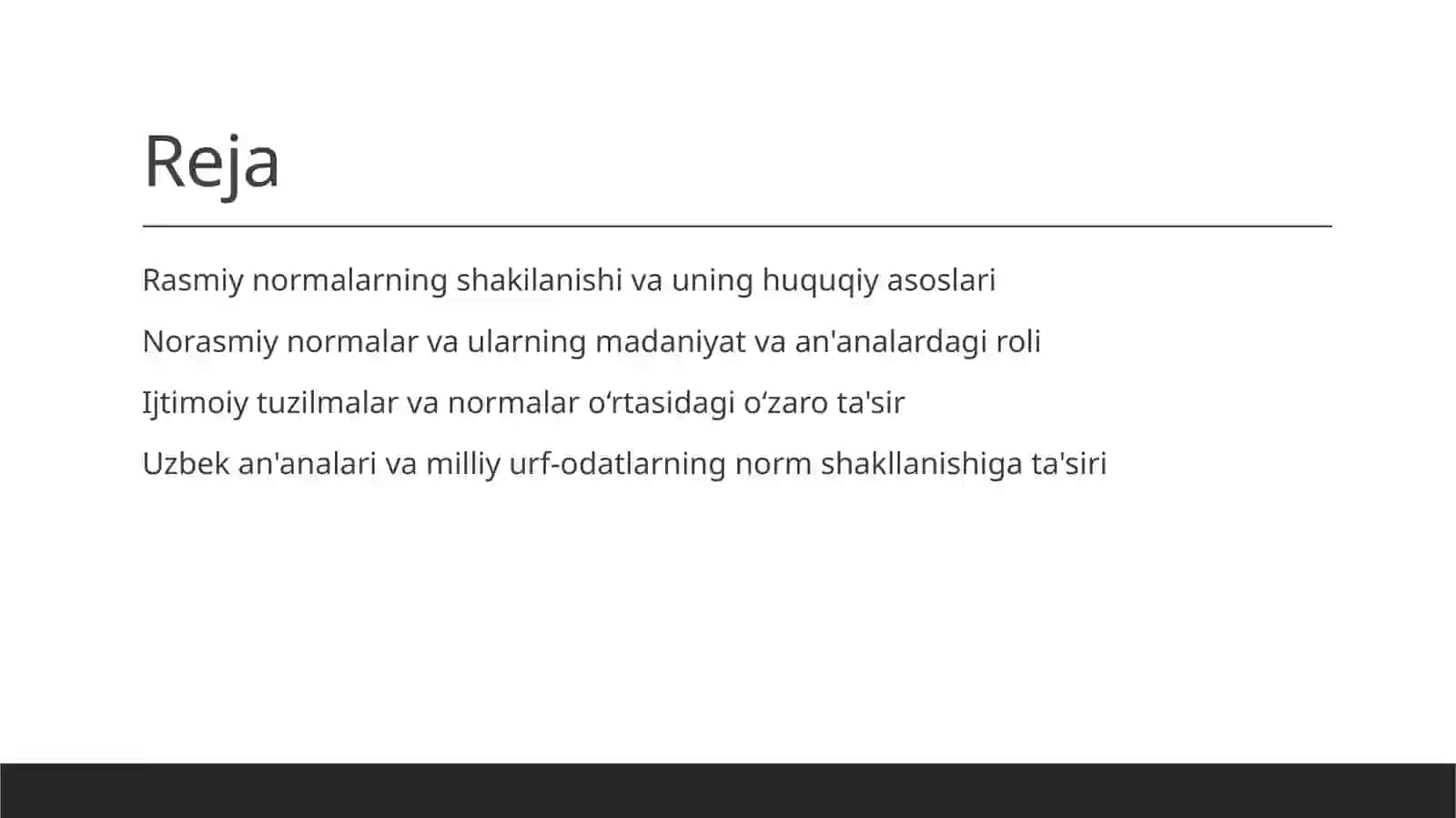 Rasmiy va norasmi normalar va ularning shakilanishi 2