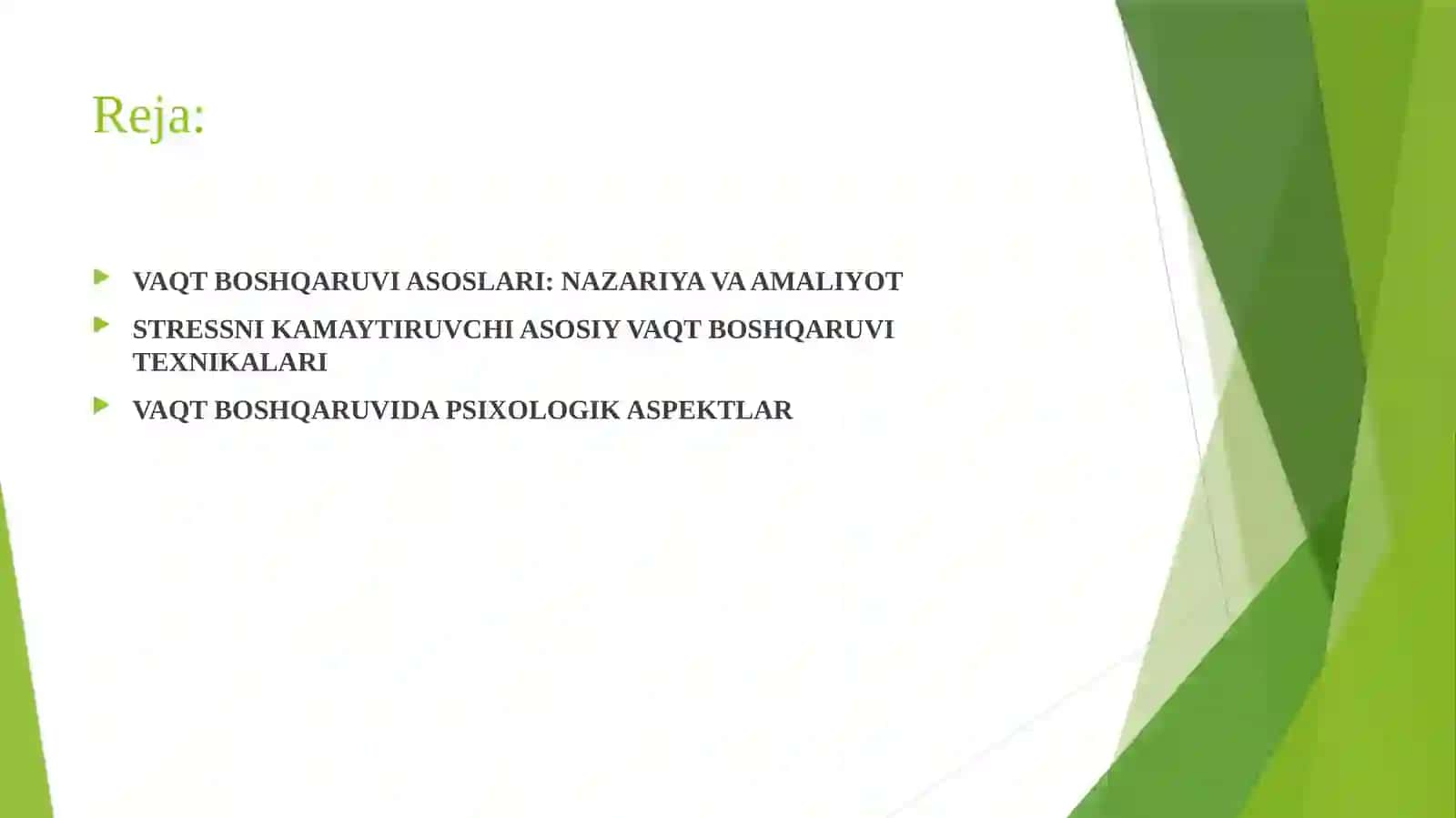 Stresslarni boshqarish va samaradorlikka erishishda vaqt boshqaruvi 2