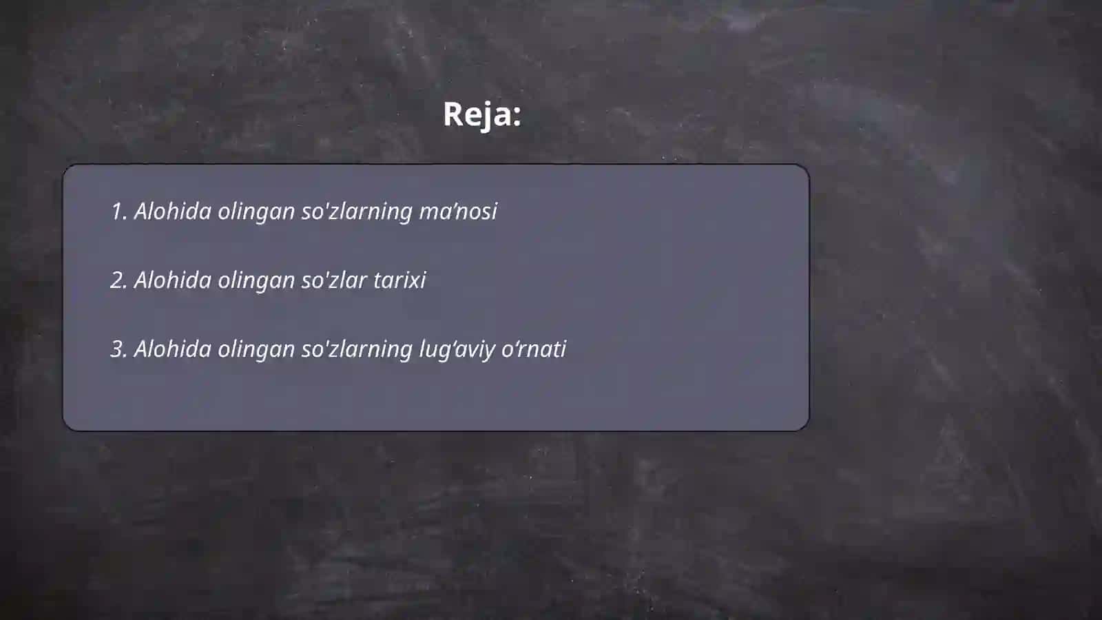 Alohida olingan so'zlarning ma’nosi 2