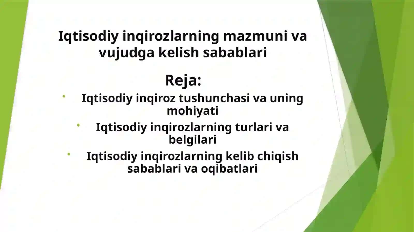 Iqtisodiyot nazariyasi fanidan taqdimot ishi 2