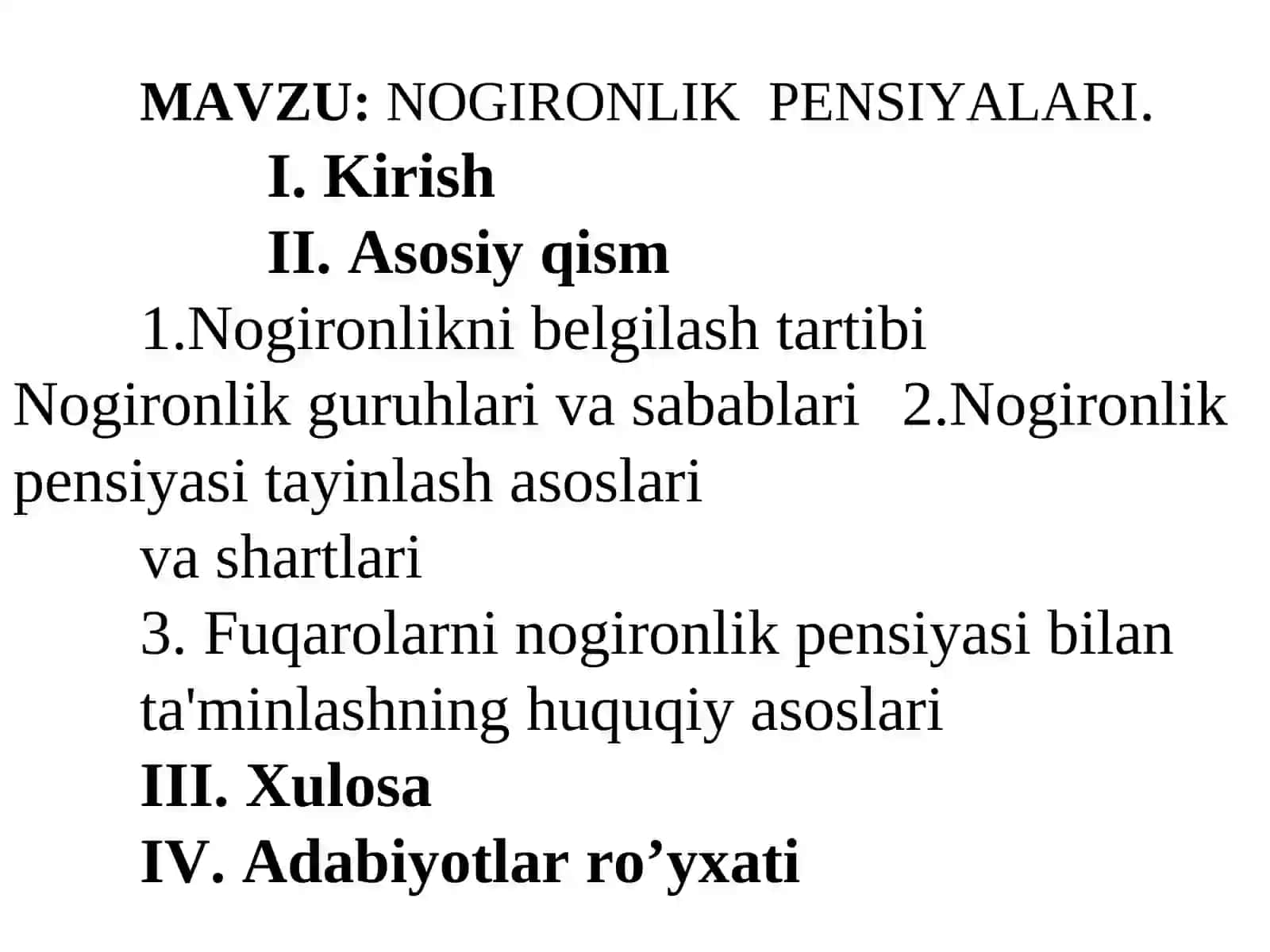Nogironlik pensiyalari 2