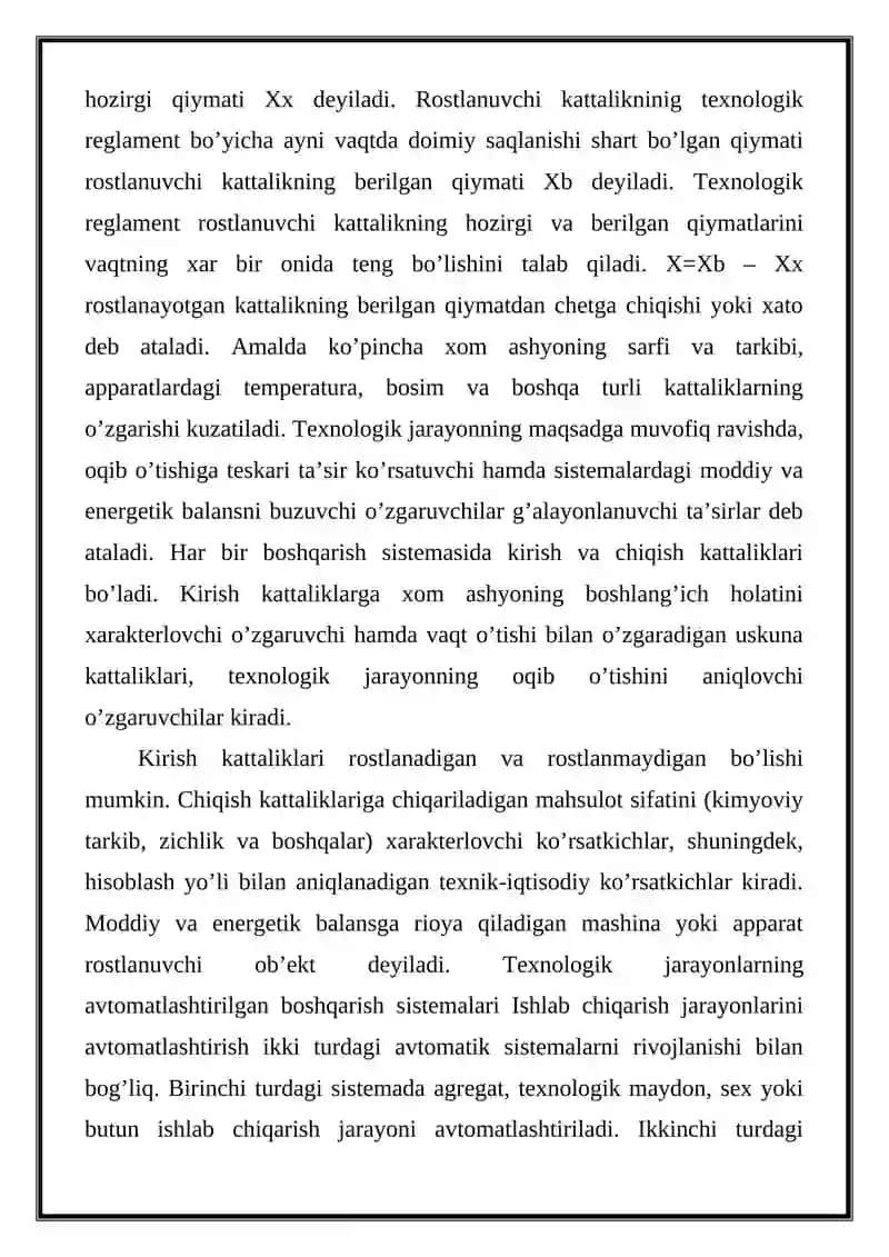 Avtomatik rostlash sistemasining strukturasi va klassifikatsiyasi 2