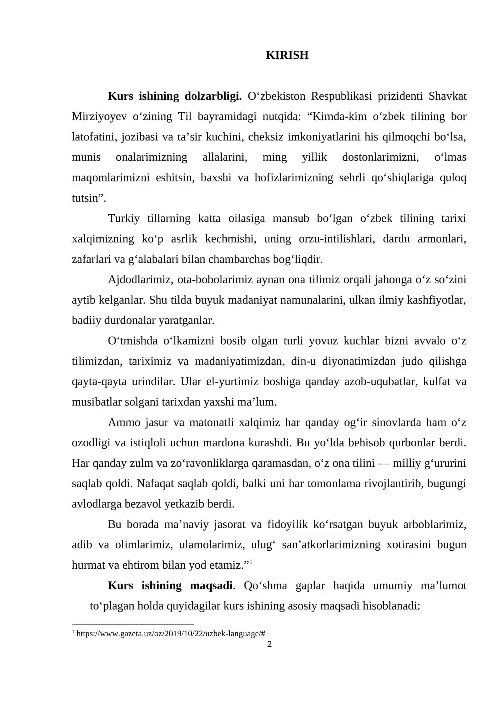 Kurs Ishining Dolzarbligi 2