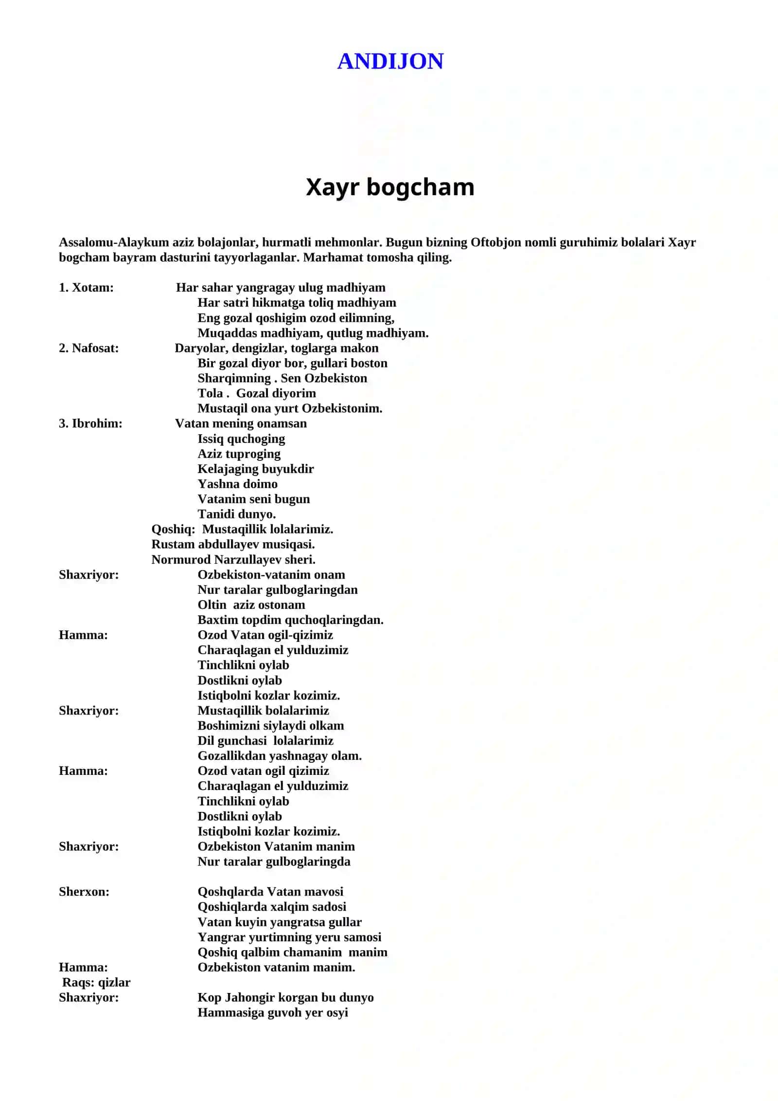 Xayr bog'cham 2