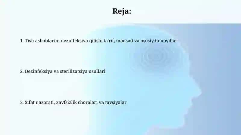 Stomatologik asboblarni dezinfeksiyalash 2