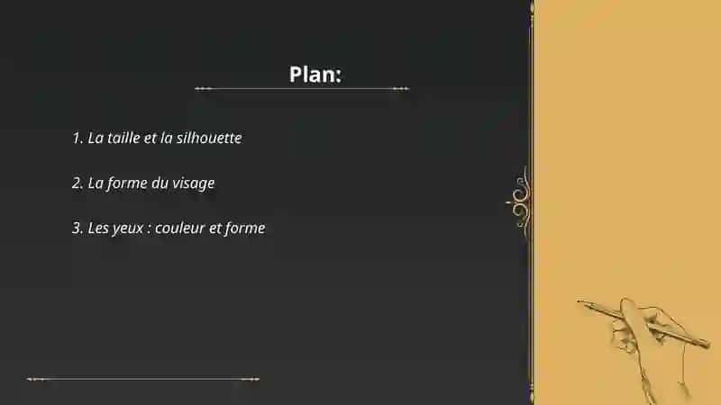 La description d'une personne 2