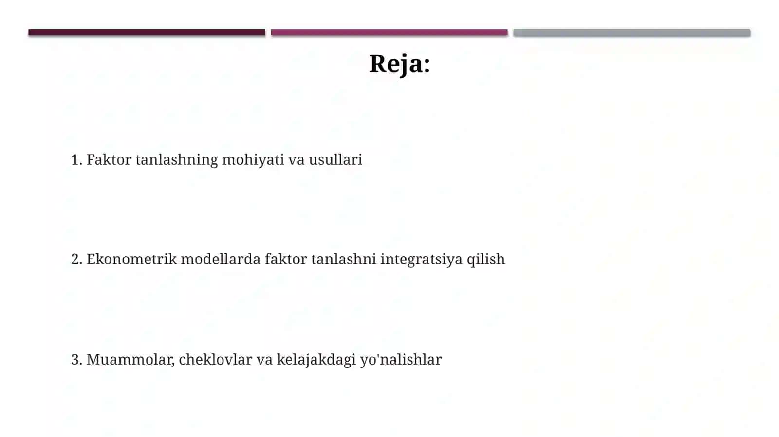 Ko'p o'zgaruvchili ekonometrik tahlil 2