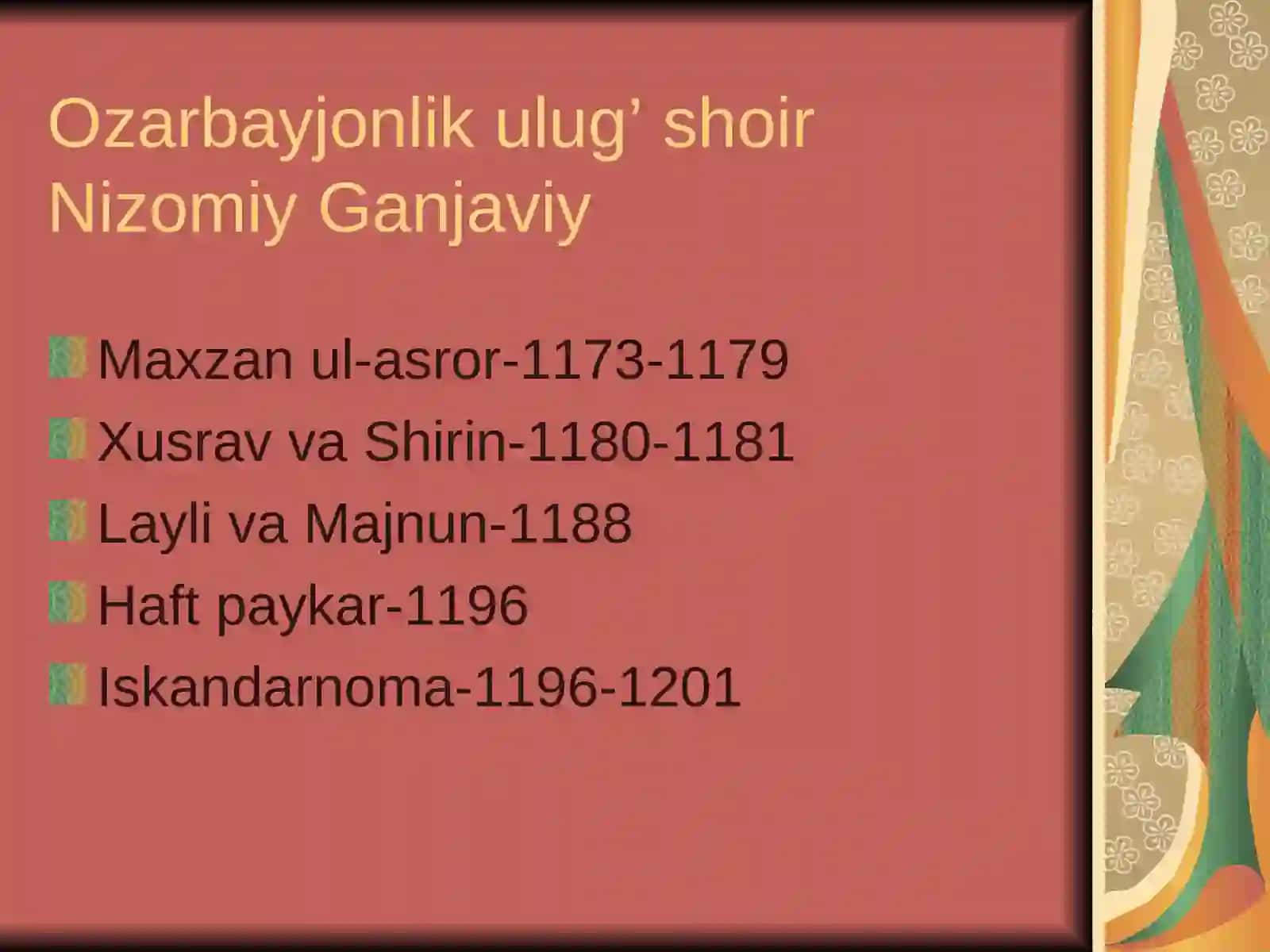 Xamsachilik an’anasi 2