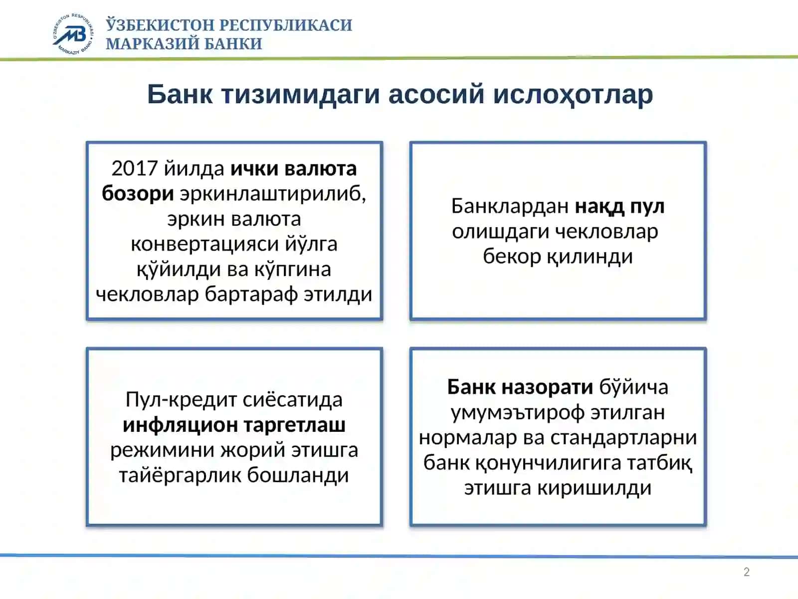 Ўзбекистон Республикаси Марказий банки 2