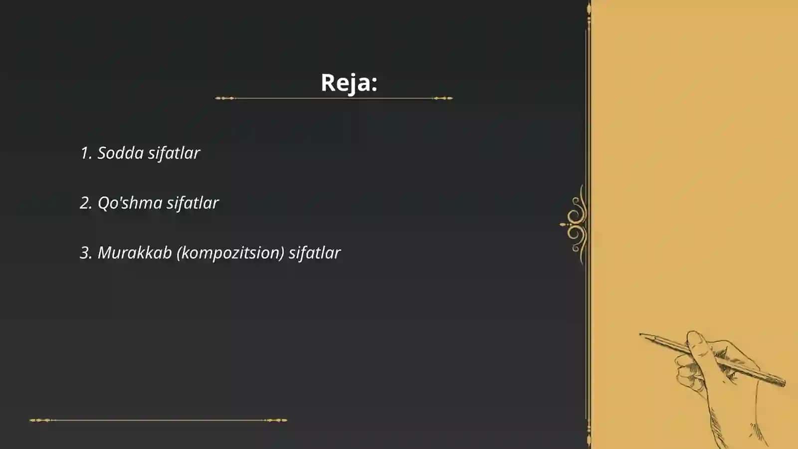 Sodda sifatlar 2