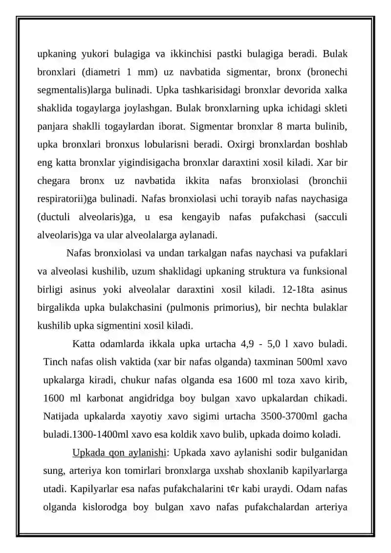 NAFAS OLISH A’ZOLARI KASALLIKLARI BO’YICHA DIAGNOZLAR TUZISH 2