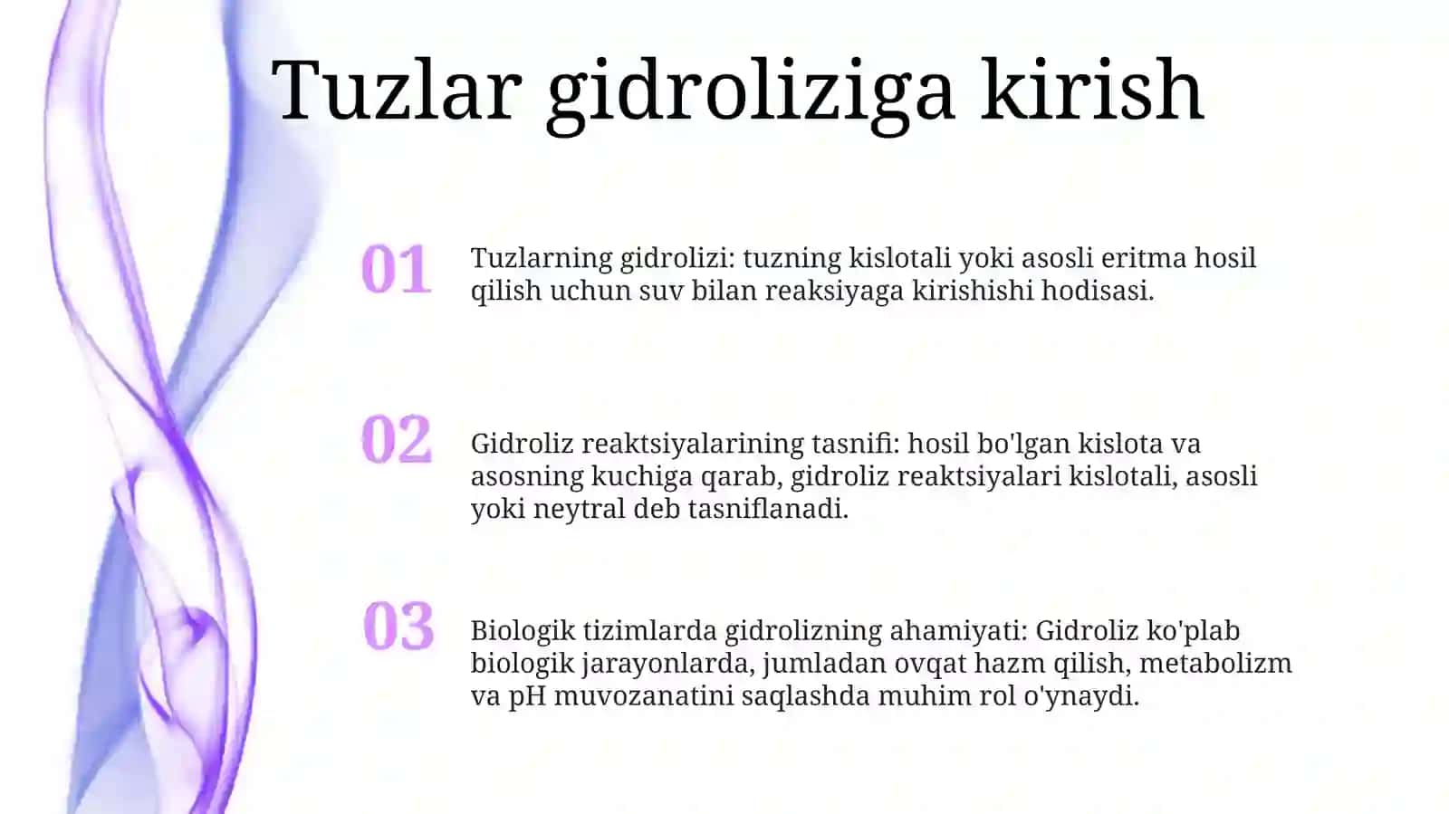 Tuzlar Gidrolizi Va Gidroliz Reaksiyalar Tasnifi 2