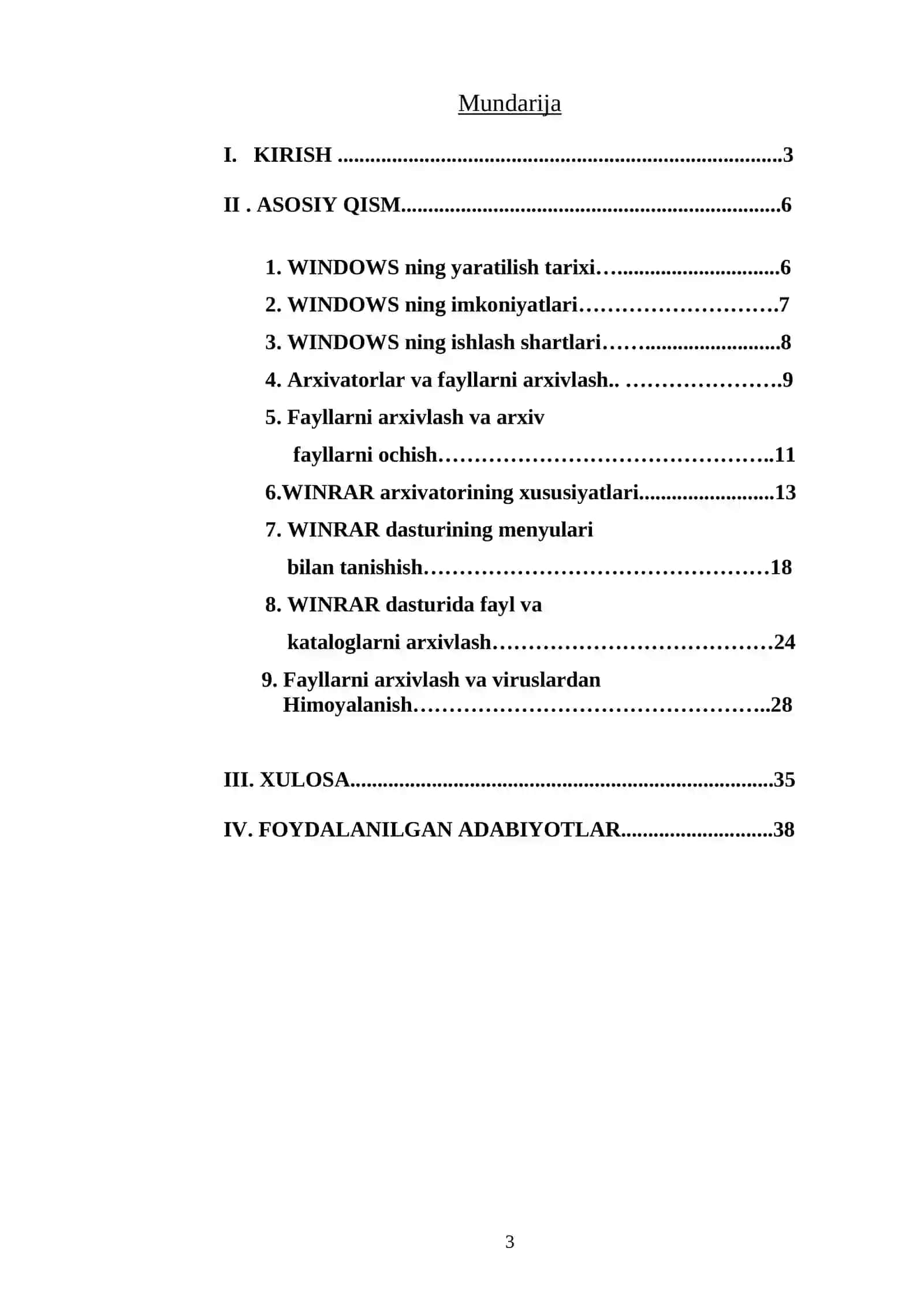 Kompyuter injiniring operatsion tizimlari REFERAT 2
