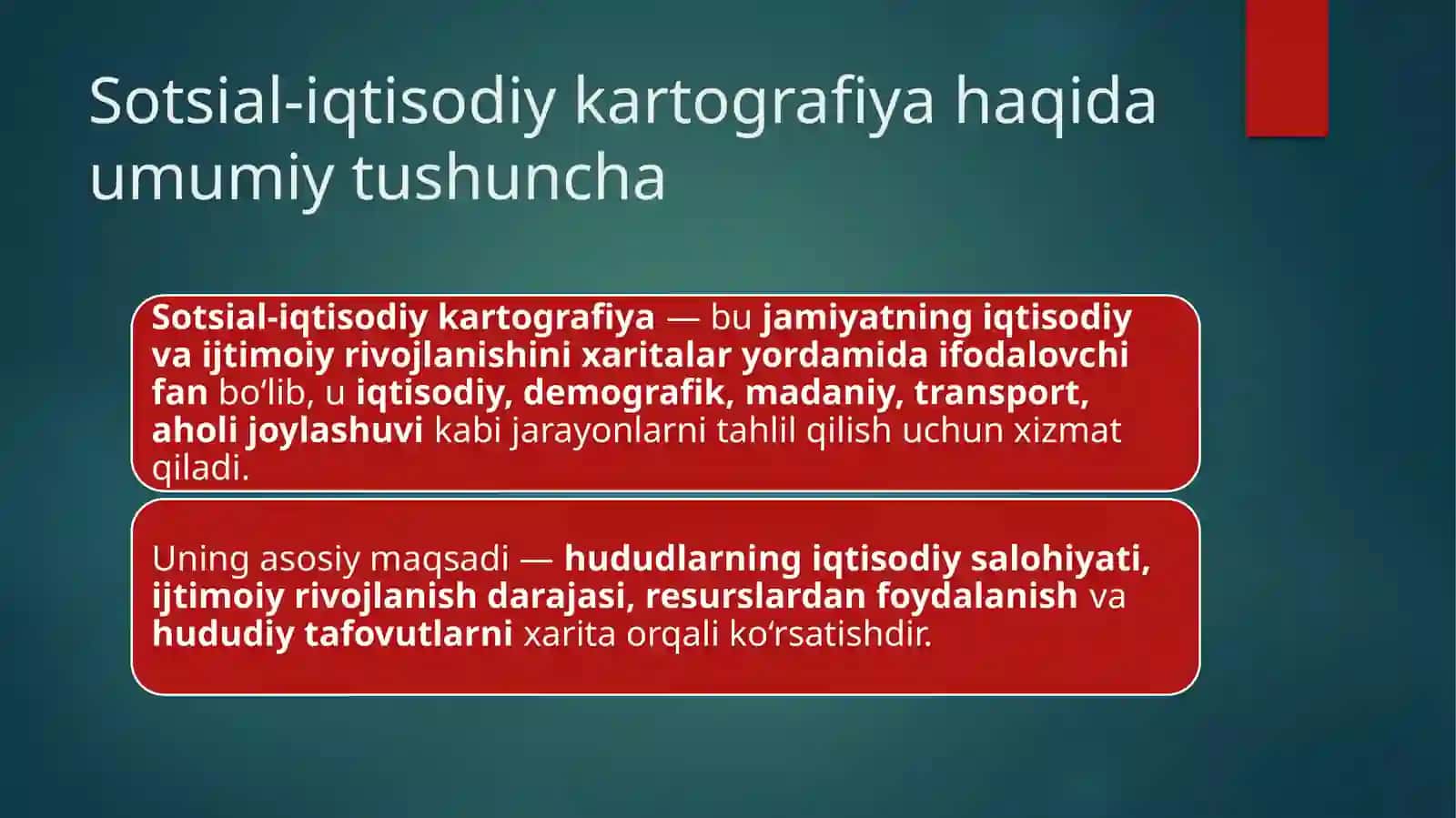 Sotsial-iqtisodiy kartografiya 2