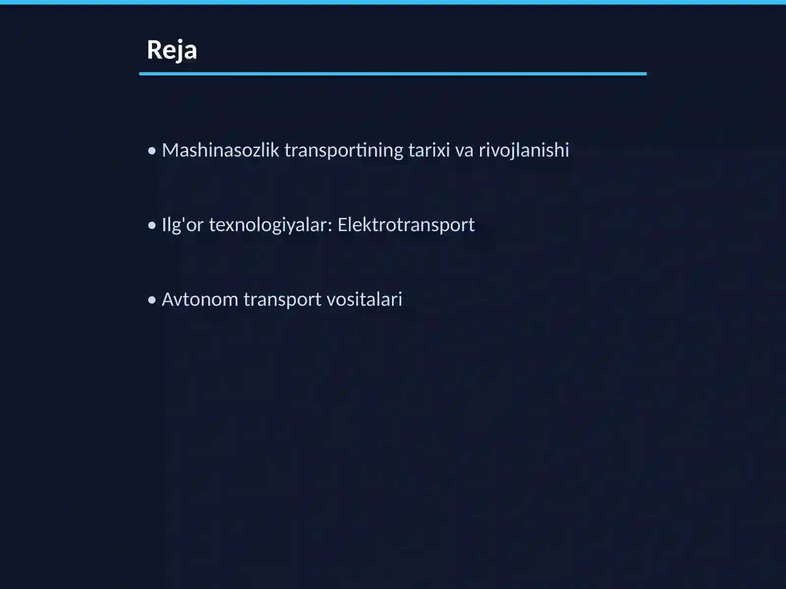 Zamonaviy mashinasozlik transporti 2
