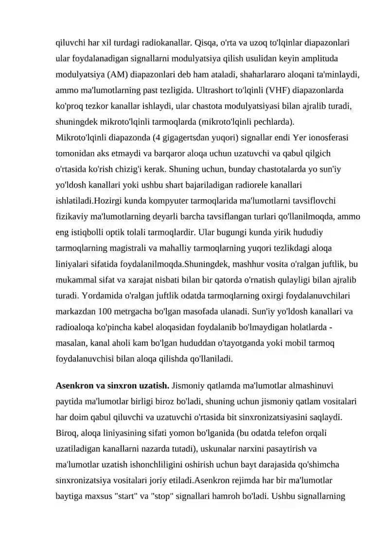 Aloqa liniyalari va qurilmalarini montaj qilish 2