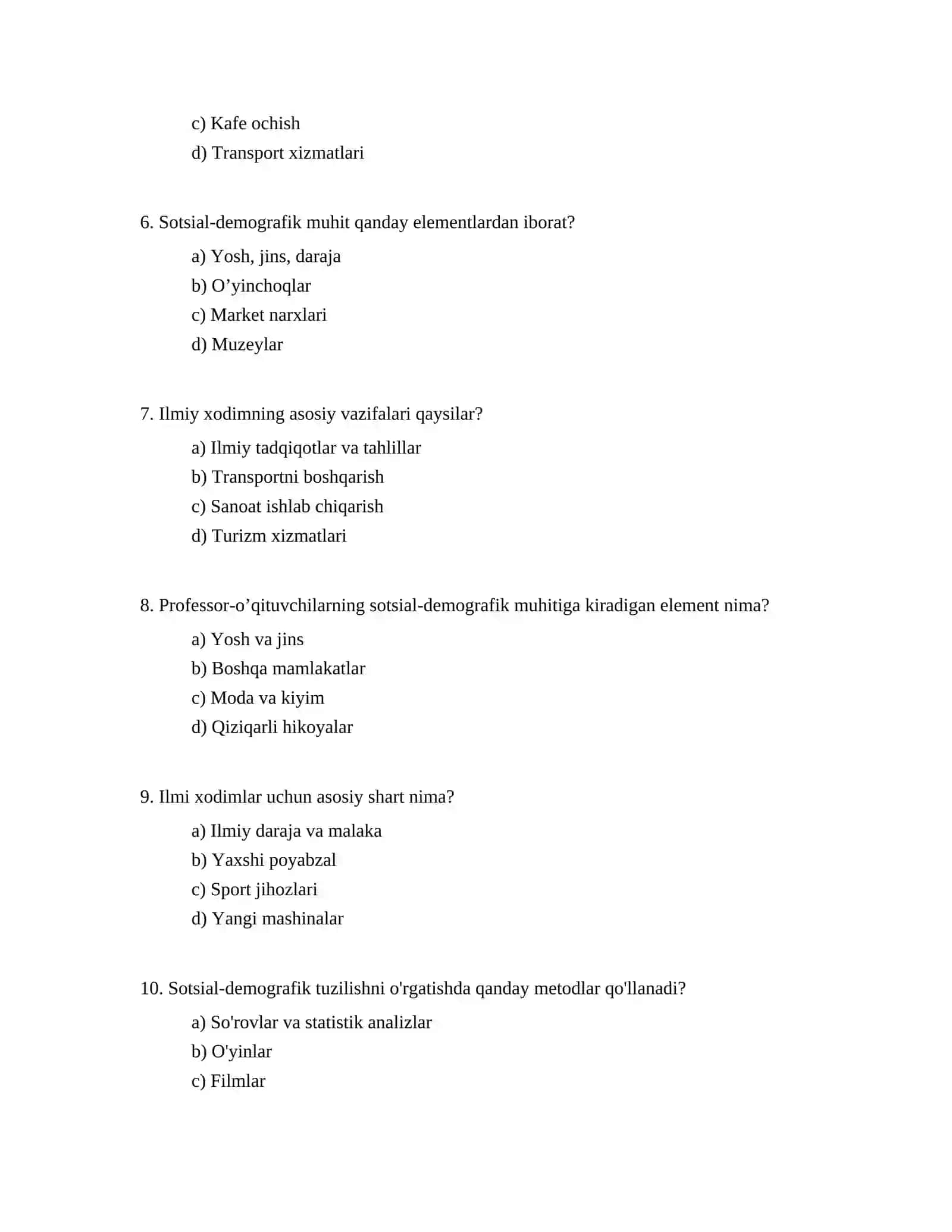 PROFESSOR-O’QITUVCHILAR VA ILMIY XODIMLARNING SOTSIAL-DEMOGRAFIK TUZILISHI 2